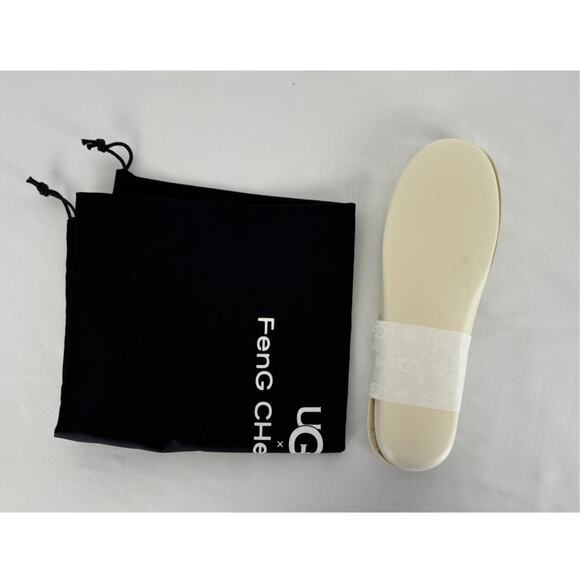 UGG X Feng Chen Wang Tasman Cream Mens 7 Womens 8 New Slipper Leather Suede - Picture 14 of 15